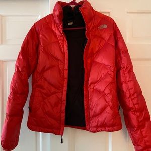 Beautiful hot cherry colored North Face Jacket! ⭐️